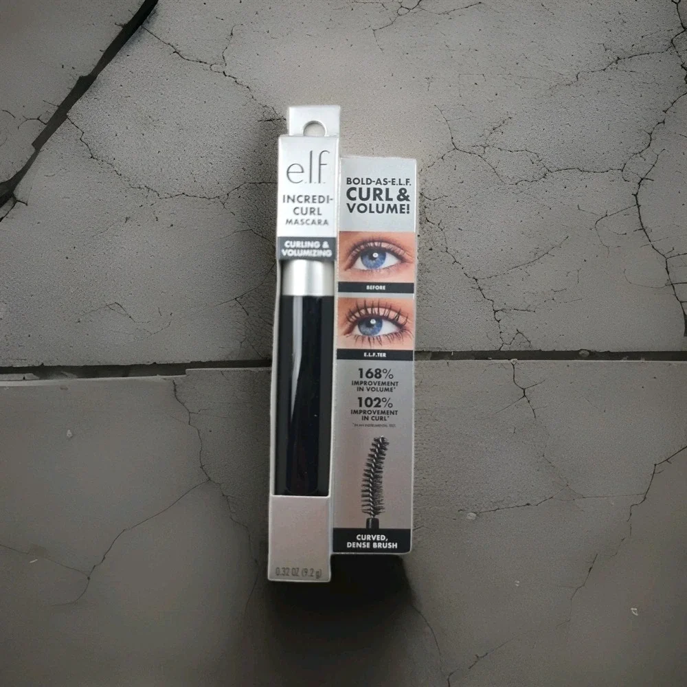 e.l.f. Incredi-Curl Mascara Makeup Pitch Black 0.32 oz (9.2g) elf Vegan‎ NEW NIB
